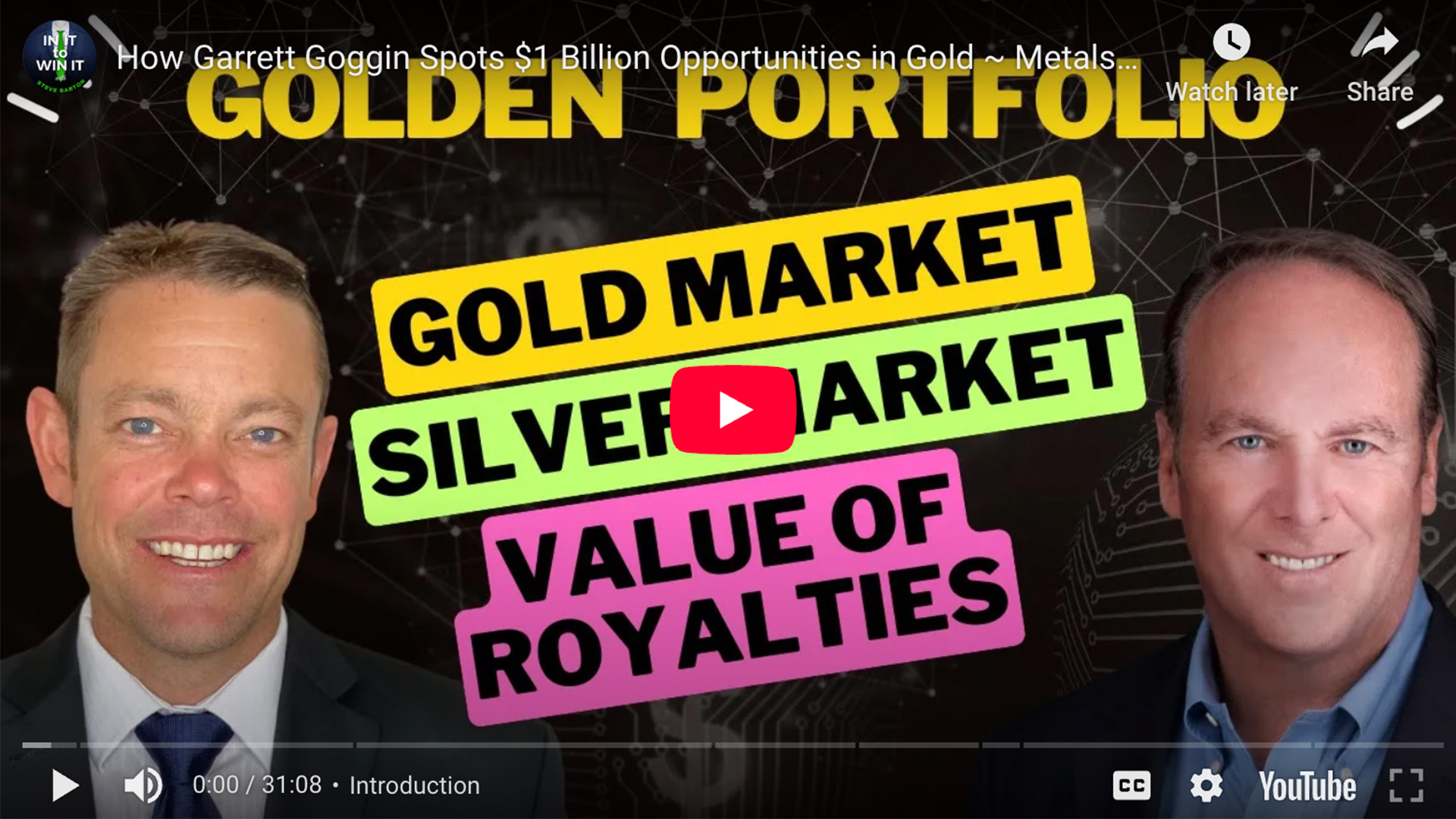 How Garrett Goggin Spots $1 Billion Opportunities in Gold ~ Metals Investor Forum