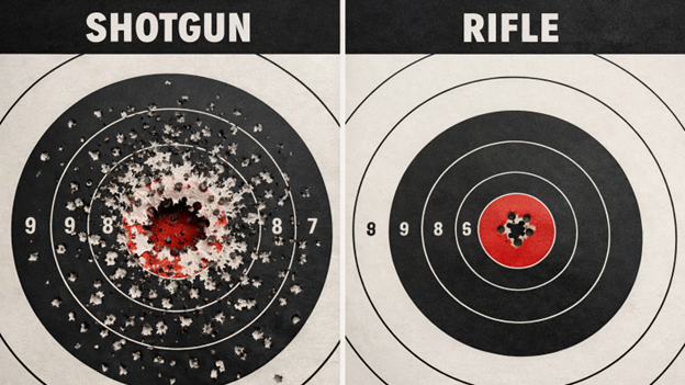 The Shotgun vs. the Sniper Rifle