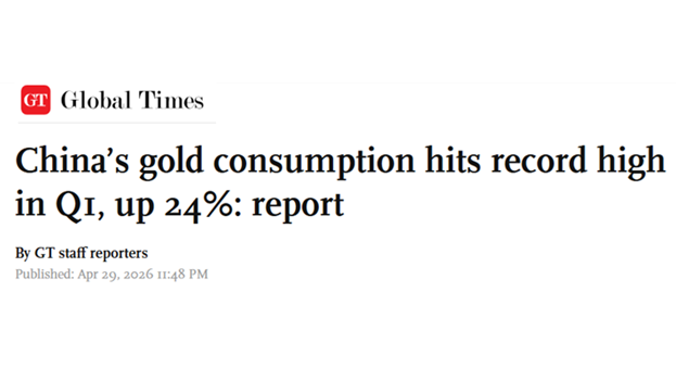 Pay Attention to Chinese Gold Demand