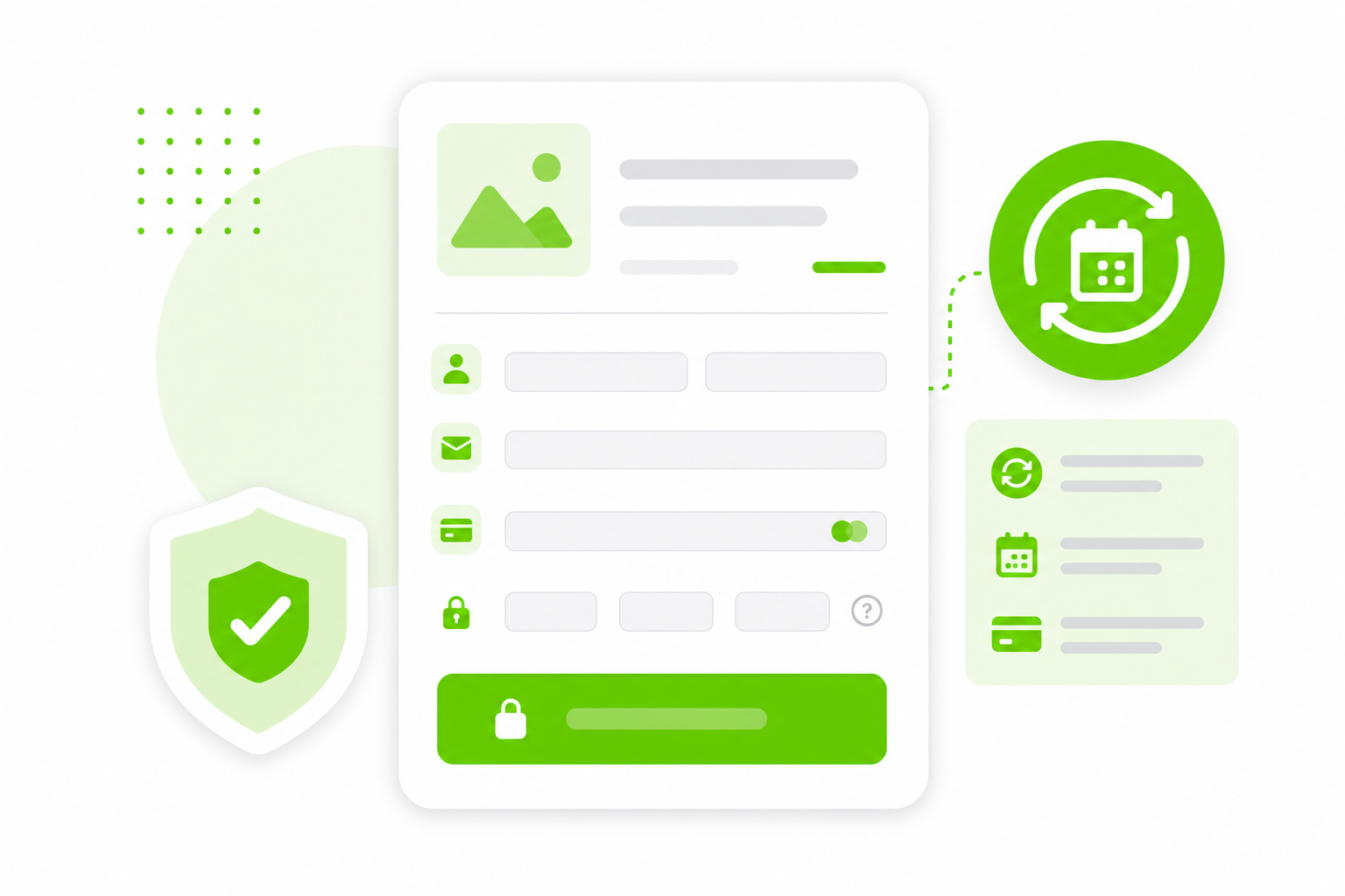 Online order form with recurring billing — selling subscriptions and products in-platform