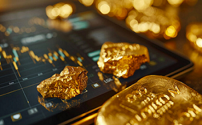 Gold nuggets atop market chart