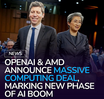 Man, woman smiling - Openai and AMD Announce Massive Computing Deal, Marking New Phase of AI Boom