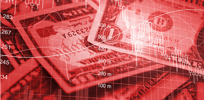 Reddish tint over money - bills