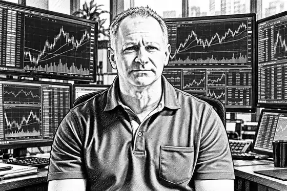 Don Kaufman at his trading desk
